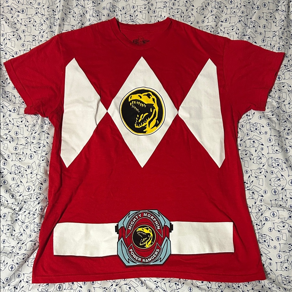 POWER RANGERS Red Ranger Cosplay Graphic Tee Shirt